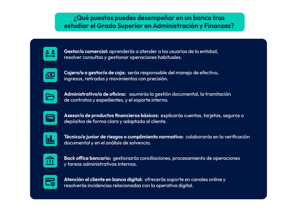 salidas profesionales en un banco